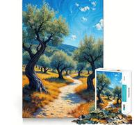 Rompecabezas Sendero del Olivo para Adultos, 1000 Piezas, Fortalece la Memoria, Actividad para el Hogar, Bordes Limpios, Regalo Festivo (50x75cm)