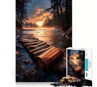 Rompecabezas Sendero del Río Amanecer para Adolescentes, 1000 Piezas, Rompecabezas Mental, Divertido y Relajado, Un Regalo Encantador 38x26cm