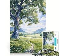 Rompecabezas Sendero del Valle Verde para Adultos,1000 Piezas,Juego de Memoria,Ensamblaje Firme y Seguro,Juego de Construcción de Conexión Significativa (38x52cm)