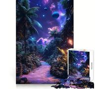 Rompecabezas Sendero Místico de la Selva de 1000 Piezas para Adultos Juguete de lógica Resistente Divertido y Relajante Bordes definidos Regalo Memorable (38x26cm)