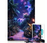 Rompecabezas Sendero Místico de la Selva de 1000 Piezas para Adultos Juguete de lógica Resistente Divertido y Relajante Bordes definidos Regalo Memorable (38x26cm)