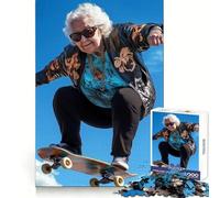 Rompecabezas Senior Skateboarder de 1000 Piezas para Adultos Rompecabezas para Mejorar la Memoria y aliviar el estrés Diseño para armar (38x26cm)