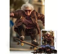 Rompecabezas Senior Skateboarder de 1000 Piezas para Adultos y Adolescentes Juguete para Pensar y reflexionar Alivia el estrés Regalo navideño de Corte Limpio (50x75cm)