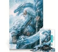 Rompecabezas Señor Dragón Blanco de 1000 Piezas Juego de Habilidad Mental Ajuste Estable Sin Piezas Que se muevan Un pasatiempo Divertido para Fines de Semana Largos (50x75cm)