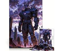 Rompecabezas Sentinel of The Titan de 1000 Piezas para Adolescentes Juguete Que desafía la Mente Pasatiempo Tranquilo Corte preciso Regalo de Temporada (38x26cm)