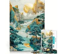 Rompecabezas Serene Moonlight de 1000 Piezas para Adolescentes: Juguete Que desafía la Mente, pasatiempo Tranquilo, Corte preciso, Regalo de Temporada (38x26cm)