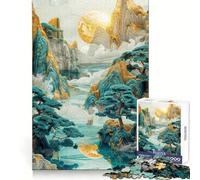 Rompecabezas Serene Moonlight de 1000 Piezas para Adolescentes: Juguete Que desafía la Mente, pasatiempo Tranquilo, Corte preciso, Regalo de Temporada (38x26cm)