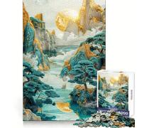 Rompecabezas Serene Moonlight de 1000 Piezas para Adultos, Juguete Inteligente, Divertido y silencioso, con Bordes Suaves, Ideal para Festivales (50x75cm)