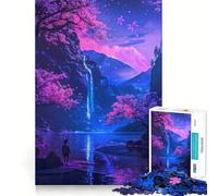 Rompecabezas Serene Neon Nights de 1000 Piezas para Adolescentes: Mejora la Memoria, relajación Mental, Bordes Afilados, Regalo Creativo (50x75cm)