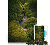 Rompecabezas Serene Oasis de 1000 Piezas para Adolescentes, Juguete de Tren lógico, luz Relajante, Corte Suave, decoración de Pared (38x52cm)