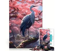Rompecabezas Serene Sakura Crane de 1000 Piezas para Adolescentes Juguete de lógica, Sencillo y Divertido Bordes Suaves Regalo Elegante (38x26cm)