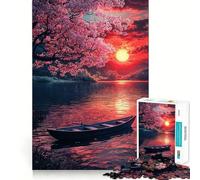 Rompecabezas Serenidad al Atardecer para Adolescentes, 1000 Piezas, Juguete para ejercitar la Mente, fácil y Divertido de armar, Regalo Ideal 38x26cm