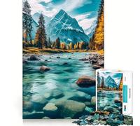 Rompecabezas Serenidad de Montaña para Adolescentes, 1000 Piezas, Juguete Mental, Entretenimiento, Corte Premium, Regalo Original (38x26cm)