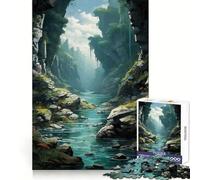 Rompecabezas Serenidad en el Desfiladero Verde para Adultos, 1000 Piezas, Ejercicio Mental, Escape Tranquilo, Cierre Seguro, Bonito Regalo (50x75cm)
