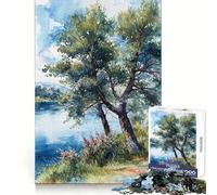 Rompecabezas Sereno Curva del Río de 1000 Piezas para Adolescentes, Juguete de Tren lógico, Ligero y Relajante, de Corte Suave, decoración de Pared (50x75cm)