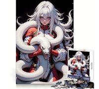 Rompecabezas Serpiente Blanca ﹨u Mujer para Adolescentes 1000 Piezas Bienestar Cerebral Relajante Diversión Regalo Ideal (50x75cm)