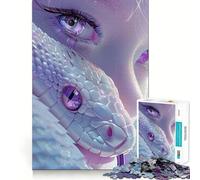 Rompecabezas Serpiente Blanca y Niña para Adultos 1000 Piezas Juego de Memoria Corte Fino Acabado Premium Una Forma Entretenida de Pasar Horas Libres (38x26cm)