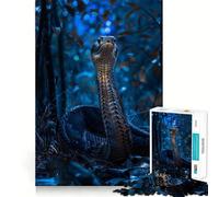 Rompecabezas Serpiente en la Noche de 1000 Piezas para Adultos Juego Mental Juguete Relajante y Divertido Piezas de colección de Arte con Corte preciso (38x26cm)