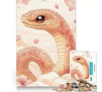 Rompecabezas Serpiente Entre Flores de Cerezo para Adultos, 1000 Piezas, Juguete de Lógica, Antiestrés, Corte de Precisión, Regalo Festivo (38x52cm)