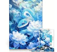 Rompecabezas Serpiente Entre Flores para Adolescentes, 1000 Piezas, Juego Mental, Juguete para Relajarse, Corte Limpio, (50x75cm)