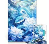 Rompecabezas Serpiente Entre Flores para Adultos, 1000 Piezas, Juguete de Lógica, Alivio del Estrés, Corte de Precisión, Regalo Festivo (38x26cm)