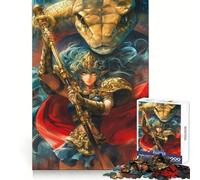 Rompecabezas Serpiente Paladín Elfo de 1000 Piezas para Adultos Regalos para Adultos Juguete Que desafía la Mente Fácil de Usar Corte preciso (38x26cm)