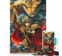 Rompecabezas Serpiente Paladín Elfo de 1000 Piezas para Adultos Regalos para Adultos Juguete Que desafía la Mente Fácil de Usar Corte preciso (38x26cm)