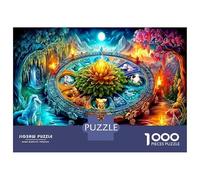 Rompecabezas Set 1000 Piezas Formación Loto, Mandala Loto Cósmico, Niños, Cartón Reciclado, Juego Padre Hijo, Desarrollo Cognitivo, 70x50cm