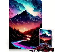 Rompecabezas Shades of Mountain de 1000 Piezas para Adultos Regalo Ideal para ejercitar la Mente Juguete Divertido y silencioso Diseño para armar 50x75cm