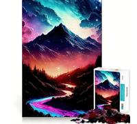 Rompecabezas Shades of Mountain de 1000 Piezas para Adultos Regalo Ideal para ejercitar la Mente Juguete Divertido y silencioso Diseño para armar 50x75cm