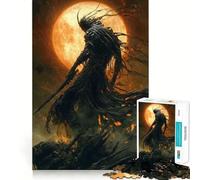 Rompecabezas Shadow of The Blood Moon de 1000 Piezas para Adultos Juguete de lógica Mental Alivia la tensión Corte Firme 50x75cm