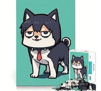 Rompecabezas Shiba Inu con Traje, 1000 Piezas, para Adolescentes, para Recordar, Mejorar, Relajarse, Mente, Obra de Arte nítida 50x75cm