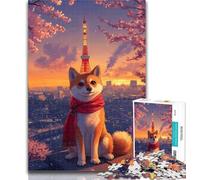 Rompecabezas Shiba Inu de 1000 Piezas para Adultos y Adolescentes, Juguetes educativos, antiestrés, decoración única para el hogar y Regalos, 26x38cm