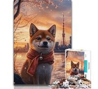 Rompecabezas Shiba Inu para Adultos de 1000 piezasDifícil de completar, Pero Divertido y divertidoRegalo de cumpleaños, Arte de Pared, 50x75cm