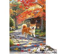 Rompecabezas Shiba Inu Premium de Papel 100% Reciclado, Rectangular, para Mujeres y Hombres, 1000 Piezas (38 x 26 cm)