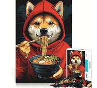 Rompecabezas Shiba Inu Ramen de 1000 Piezas para Adolescentes Juguete Inteligente para el hogar Corte preciso Regalo Original 38x26cm