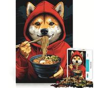 Rompecabezas Shiba Inu Ramen de 1000 Piezas para Adolescentes Juguete para Pensar y Pensar Divertido y Tranquilo Corte preciso 50x75cm