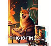 Rompecabezas Shiba Is Fine de 1000 Piezas para Adultos Juguete para Pensar, Calma, relajación, Corte Limpio, decoración de Pared 38x52cm