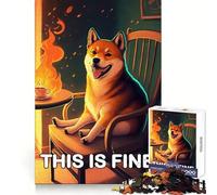 Rompecabezas Shiba Is Fine de 1000 Piezas para Adultos y Adolescentes Mejora la Memoria Ligero y Relajante Corte preciso Un Regalo Encantador 38x26cm