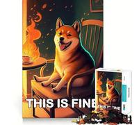 Rompecabezas Shiba Is Fine de 1000 Piezas para Adultos y Adolescentes Mejora la Memoria Ligero y Relajante Corte preciso Un Regalo Encantador 38x26cm