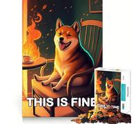 Rompecabezas Shiba Is Fine para Adolescentes, 1000 Piezas, Juguete Inteligente, Tiempo Libre, Corte preciso, Regalo de Temporada 50x75cm