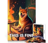 Rompecabezas Shiba Is Fine para Adolescentes, 1000 Piezas, Juguete Inteligente, Tiempo Libre, Corte preciso, Regalo de Temporada 50x75cm