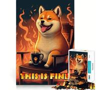Rompecabezas Shiba Is Fine Too de 1000 Piezas para Adultos, Juguete de lógica aguda, Entretenimiento en el hogar, Corte preciso, Regalo sincero 38x26cm