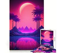 Rompecabezas Shining Ascents Synthwave de 1000 Piezas para Adolescentes Recuerdo, Mejora, relajación, Mente Clara, Pieza de Arte 50x75cm
