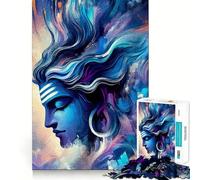Rompecabezas Shiva Art de 1000 Piezas para Adolescentes Mejora la Memoria Tiempo Libre Diseño de Corte sólido Artículo de Papá Noel 50x75cm