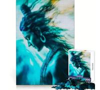 Rompecabezas Shiva Flowing Energy para Adultos, 1000 Piezas, fortalece la Memoria, Alivia el estrés, Bordes Lisos, Regalo conmovedor 38x52cm