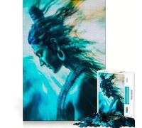 Rompecabezas Shiva Flowing Energy para Adultos, 1000 Piezas, fortalece la Memoria, Alivia el estrés, Bordes Lisos, Regalo conmovedor 38x52cm