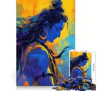 Rompecabezas Shiva The Dreamer para Adolescentes, 1000 Piezas, Juego de lógica, diversión en Interiores, Pieza de colección de Arte con Bordes precisos 38x52cm