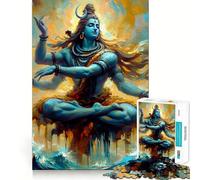 Rompecabezas Shiva Yogi de 1000 Piezas para Adolescentes Juguete de lógica sólida, Divertido y Relajante Corte de precisión Artículo de Santa Claus 38x26cm
