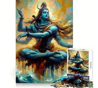 Rompecabezas Shiva Yogi de 1000 Piezas para Adultos, Juguete de lógica Pura, diversión Relajante, Corte preciso, Regalo increíble 38x52cm